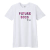 BOY MEETS GIRL® x Cre8ive Crayonz White FUTURE BOSS Pink & Purple Font Adults & Kids Unisex T-Shirt
