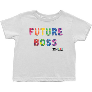 BOY MEETS GIRL® FUTURE BOSS Rainbow Font Toddler Unisex T-Shirt