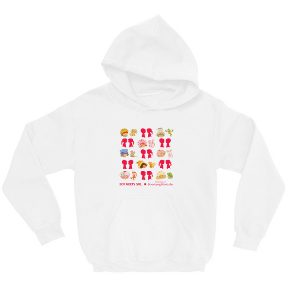 BOY MEETS GIRL® x Strawberry Shortcake Pull-Over Unisex Hoodies (Youth Sizes) *LIMITED EDITION*
