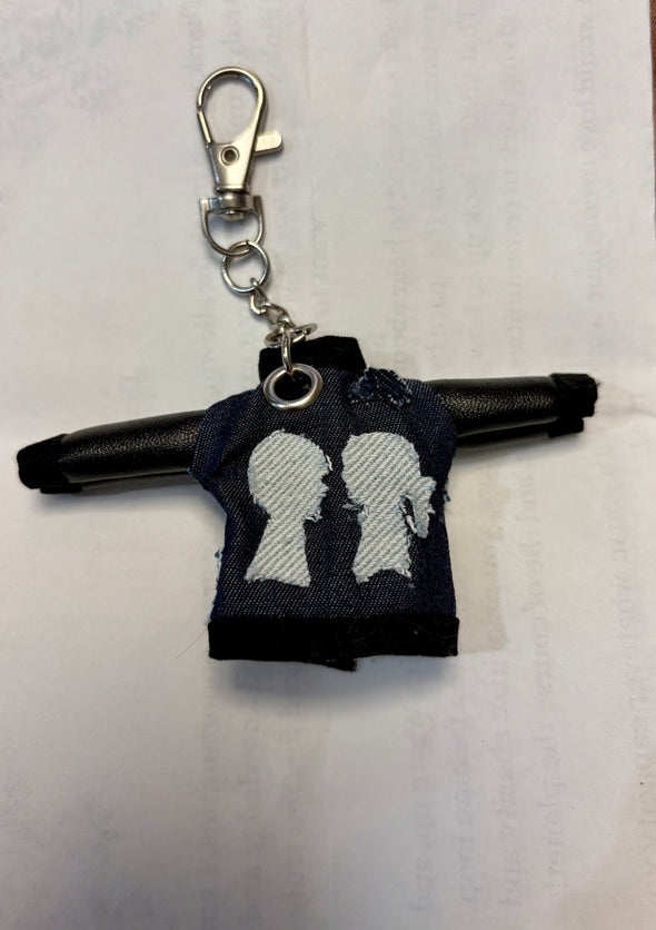 BOY MEETS GIRL® Limited Edition Upcycled Keychain Bag Charm – Handmade in Chicago ( Pre-Order)