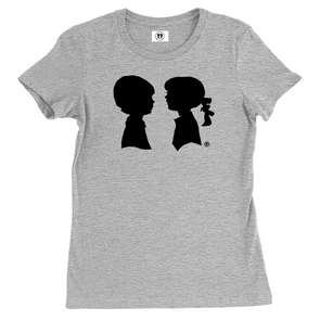 BOY MEETS GIRL® Heather Grey Tee with Black Logo ( Slim Fit )