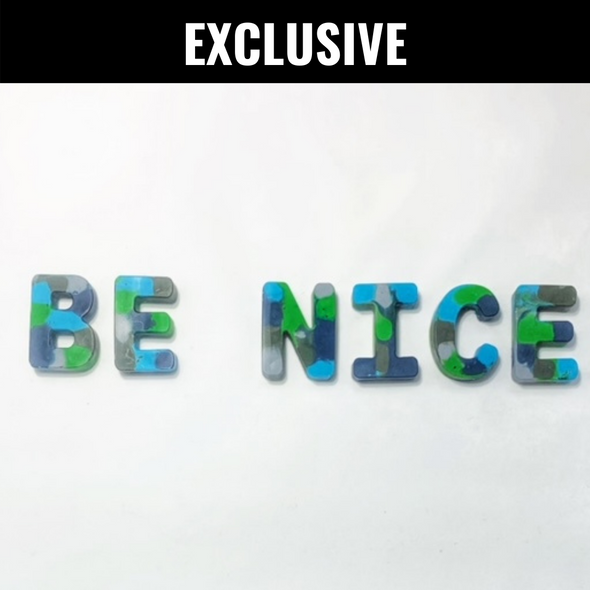 BOY MEETS GIRL® x Cre8ive Crayonz BE NICE Blue, Green, & Grey Camo Exclusive Set