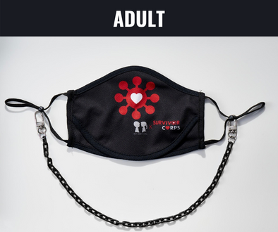 BOY MEETS GIRL® x Pretty Connected Mask Chain Set: Adult Survivor Corps "Dylan" Drinking Mask with Black Chain