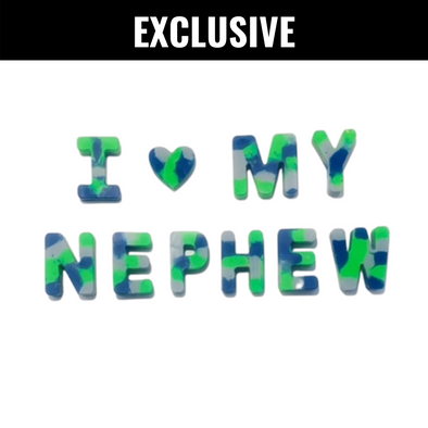 BOY MEETS GIRL® x Cre8ive Crayonz x Savvy Auntie®: Love My Nephew Blue, Green, & Grey Camo Exclusive Set