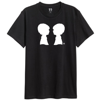 BOY MEETS BOY® Black Unisex White Logo Pride Tee