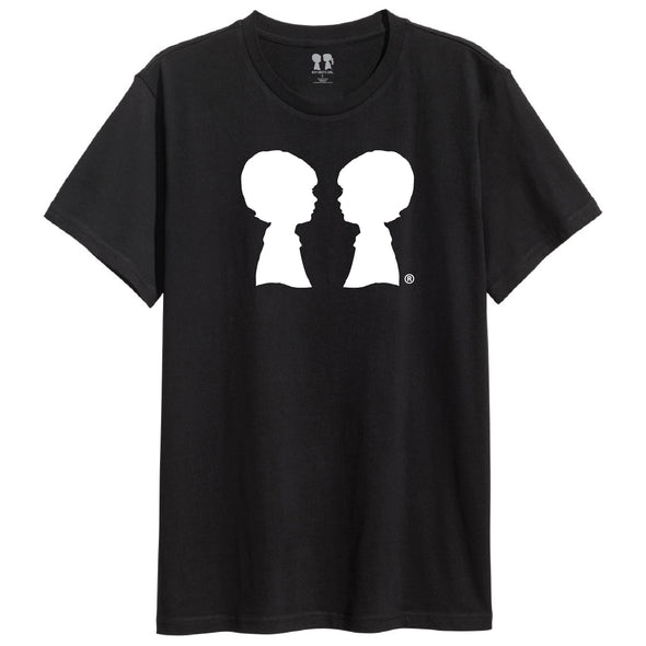 BOY MEETS BOY® Black Unisex White Logo Pride Tee