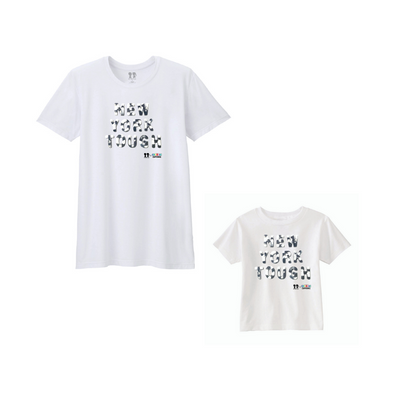 BOY MEETS GIRL® x Cre8ive Crayonz White NEW YORK TOUGH Black & White Font Adults & Kids Unisex T-Shirt