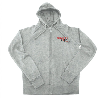 BOY MEETS GIRL® x SURVIVOR CORPS Heather Grey Zip Hoodie (SOLD OUT)