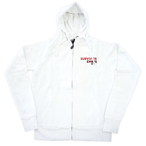BOY MEETS GIRL® x SURVIVOR CORPS White Zip Hoodie (SOLD OUT)