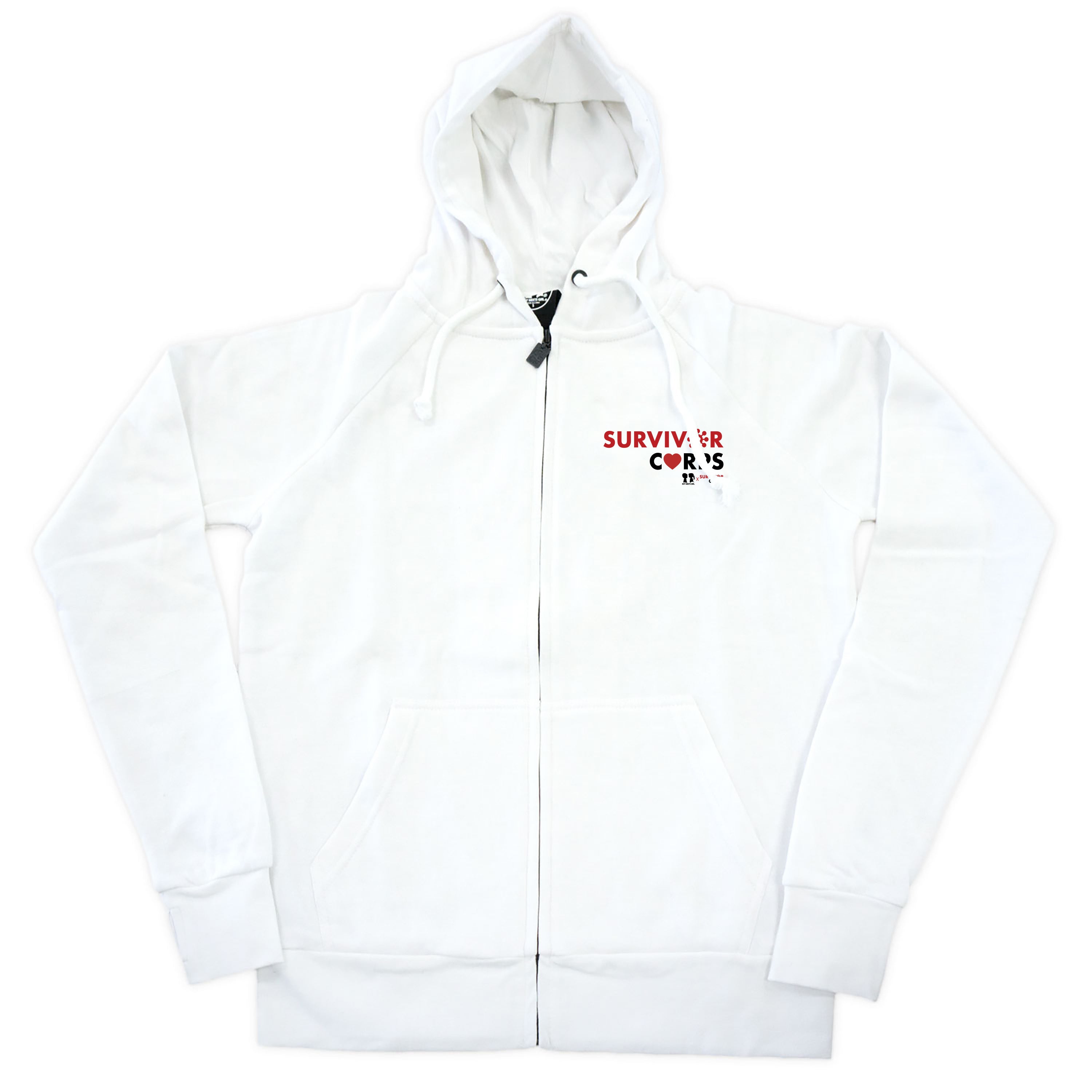 BOY MEETS GIRL® x SURVIVOR CORPS White Zip Hoodie (SOLD OUT) – BOY ...