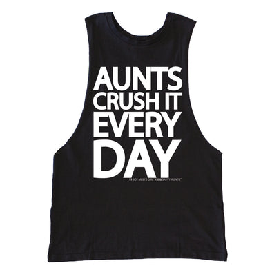 AUNTS CRUSH IT EVERY DAY BLACK WORKOUT TANK