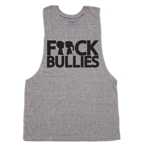 BOY MEETS GIRL® F**ck Bullies Grey Drop Armhole Tank Top