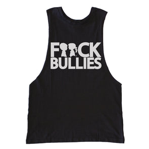 BOY MEETS GIRL® F**ck Bullies Black Drop Armhole Tank Top