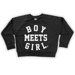 Study Date Crop Sweatshirt (Black)