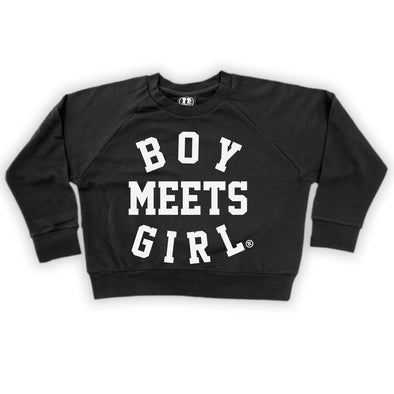 Study Date Crop Sweatshirt (Black)