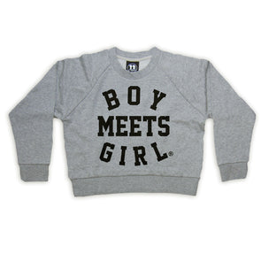 Study Date Crop Sweatshirt (Grey)