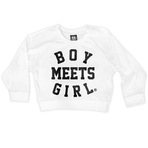 STUDY DATE CROP SWEATSHIRT