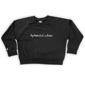 Boy Meets Girl® in Boston Black Crop Sweatshirt