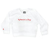 Boy Meets Girl® in Chicago White Crop Sweatshirt