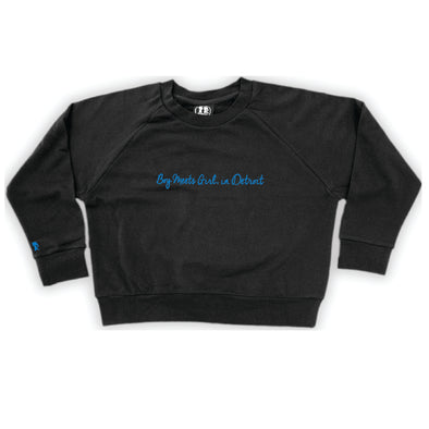 Boy Meets Girl® in Detroit Black Crop Sweatshirt