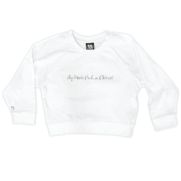 Boy Meets Girl® in Detroit White Crop Sweatshirt