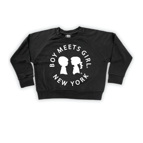 BOY MEETS GIRL® in New York Black Crop Sweatshirt