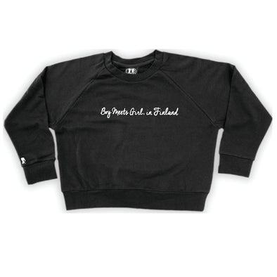 Boy Meets Girl® in Finland Black Crop Sweatshirt