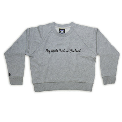 Boy Meets Girl® in Finland Grey Crop Sweatshirt