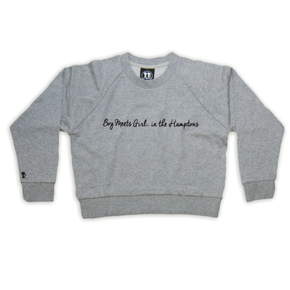 Boy Meets Girl® in the Hamptons Grey Crop Sweatshirt