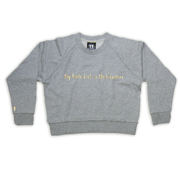 Boy Meets Girl® in the Hamptons Grey Crop Sweatshirt
