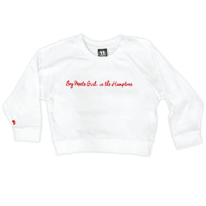 Boy Meets Girl® in the Hamptons White Crop Sweatshirt