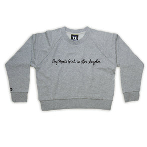 Boy Meets Girl® in Los Angeles Grey Crop Sweatshirt