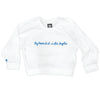 Boy Meets Girl® in Los Angeles White Crop Sweatshirt