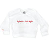 Boy Meets Girl® in Los Angeles White Crop Sweatshirt