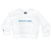 Boy Meets Girl® in London White Crop Sweatshirt