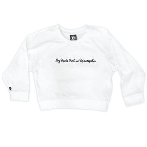 Boy Meets Girl® in Minneapolis White Crop Sweatshirt