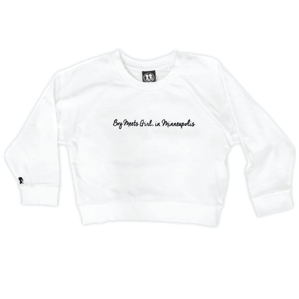 Boy Meets Girl® in Minneapolis White Crop Sweatshirt