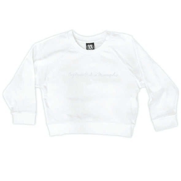 Boy Meets Girl® in Minneapolis White Crop Sweatshirt