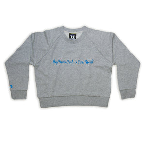 Boy Meets Girl® in New York Grey Crop Sweatshirt