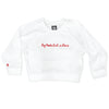 Boy Meets Girl® in Paris White Crop Sweatshirt