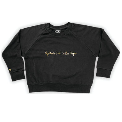 Boy Meets Girl® in Las Vegas Black Crop Sweatshirt