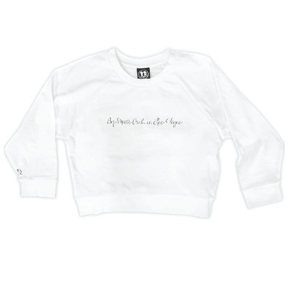 Boy Meets Girl® in Las Vegas White Crop Sweatshirt