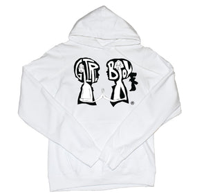 BOY MEETS GIRL® Artist Series Unisex Pullover Hoodie: Cerise Zelenetz