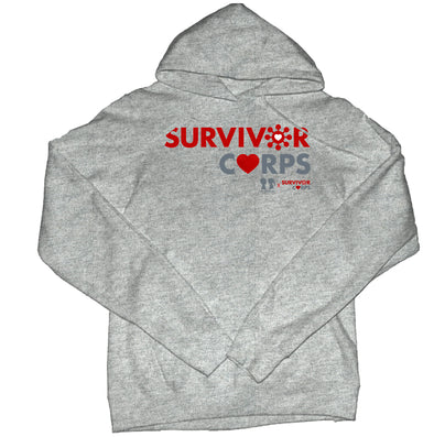 BOY MEETS GIRL® x SURVIVOR CORPS Heather Grey Pullover Hoodie