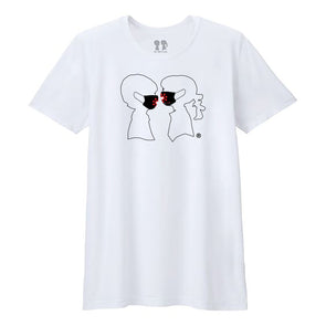 BOY MEETS GIRL® x SURVIVOR CORPS Logo Mask White Unisex T-Shirt