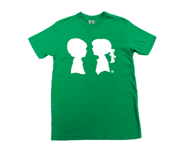 BOY MEETS GIRL® Green Unisex Alice Logo Tee