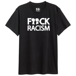 BOY MEETS GIRL® Black F**CK Racism Unisex T-Shirt