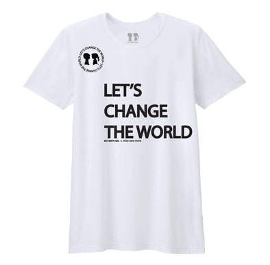 BOY MEETS GIRL® x miss sara mora: Let's Change the World Unisex T-Shirt