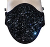 BOY MEETS GIRL® x Pretty Connected Mask Chain Set: Kids Black "Dylan" Drinking Sparkle Mask with Hot Pink Chain