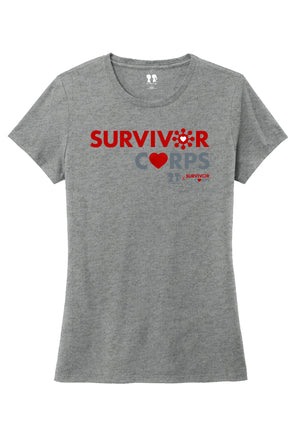 BOY MEETS GIRL® x SURVIVOR CORPS Tri-Blend Crew Neck Heather Grey T-Shirt (SOLD OUT)